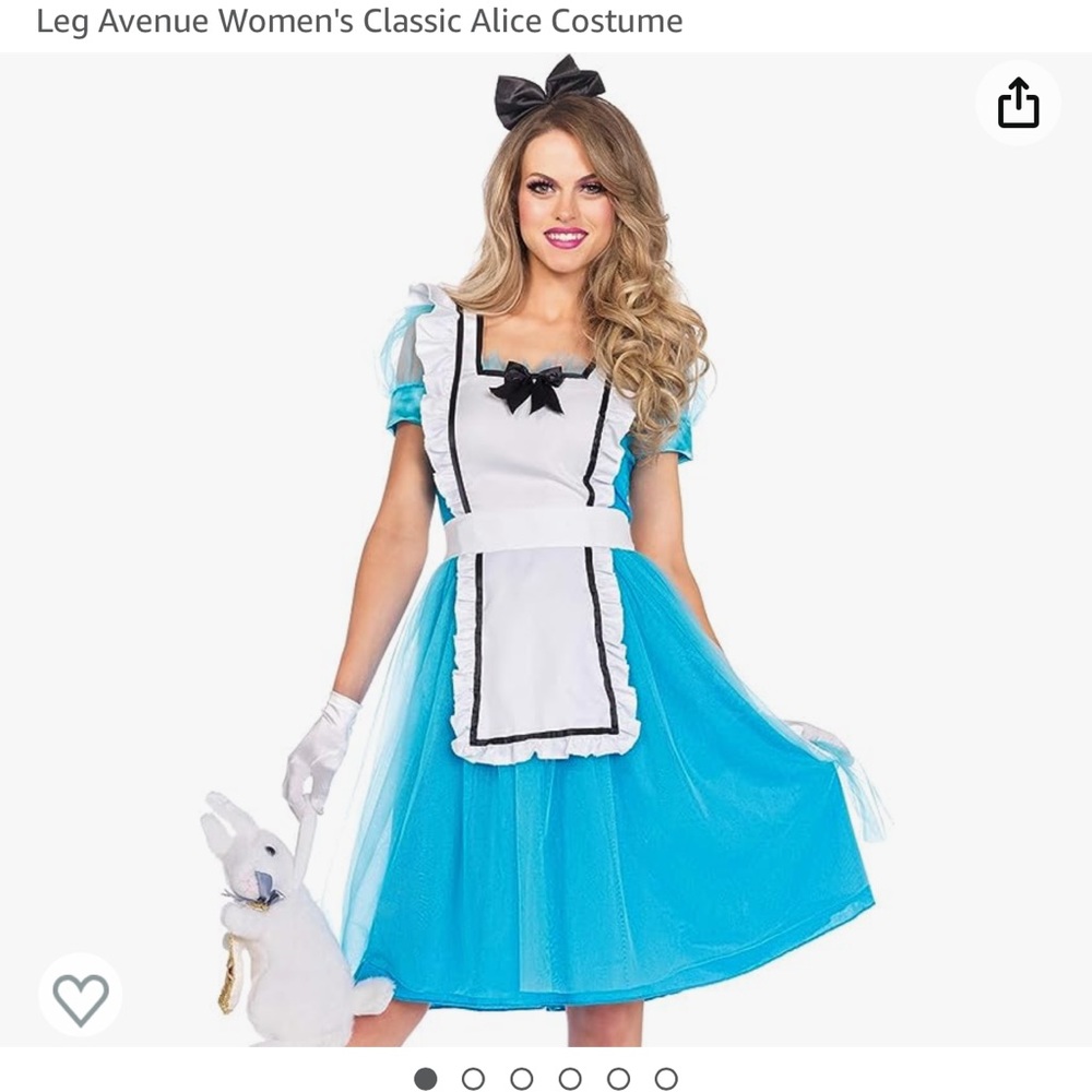 Alice in wonderland costume (size small) with wig and tights